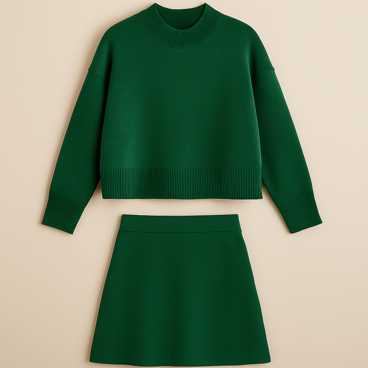 María Two-Piece Set – Sweater & Skirt