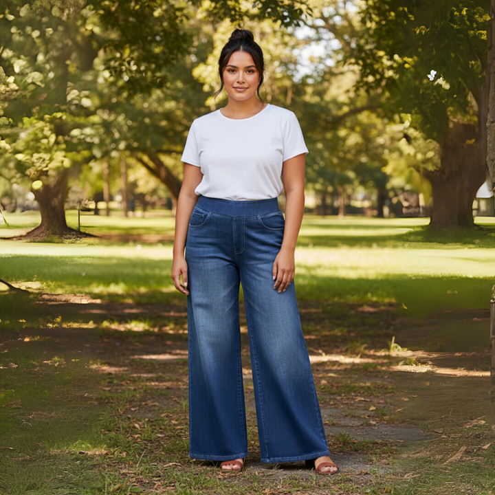 Eva | Elastic High-Waisted Pants