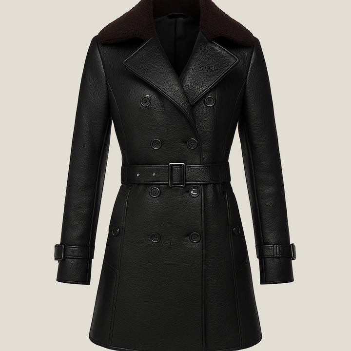 Gloria | Elegant Leather Coat