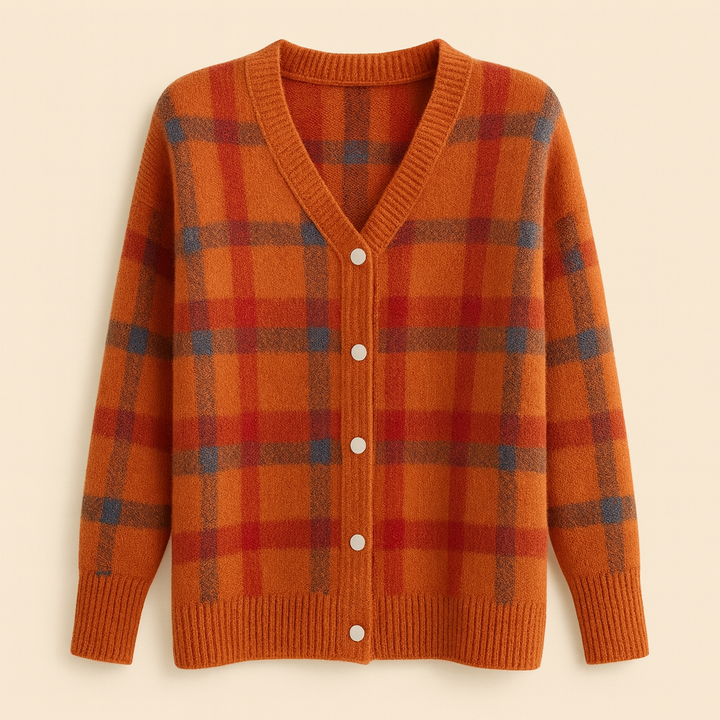 The Arlisset – Retro Contrast Plaid Sweater