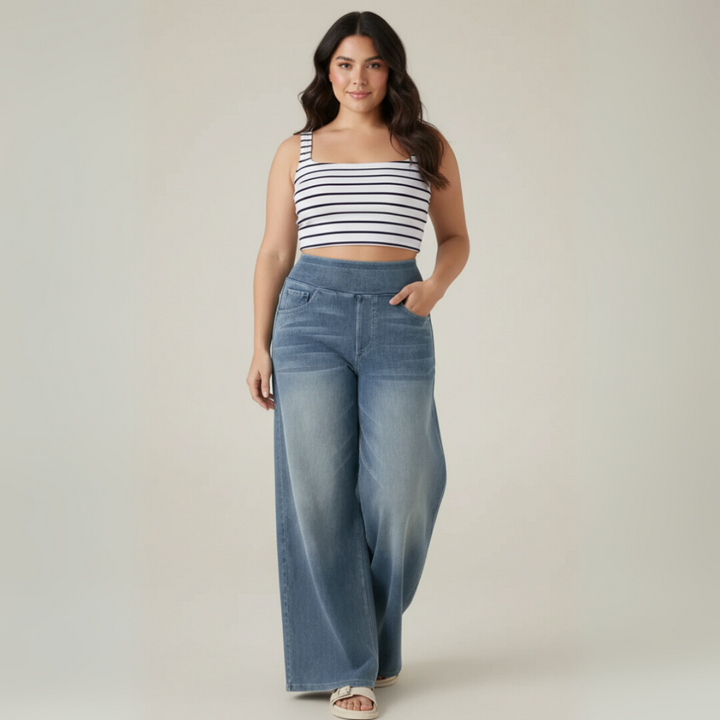 Eva | Elastic High-Waisted Pants