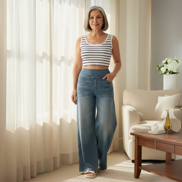 Eva | Elastic High-Waisted Pants