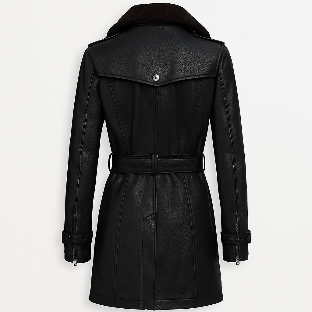 Gloria | Elegant Leather Coat