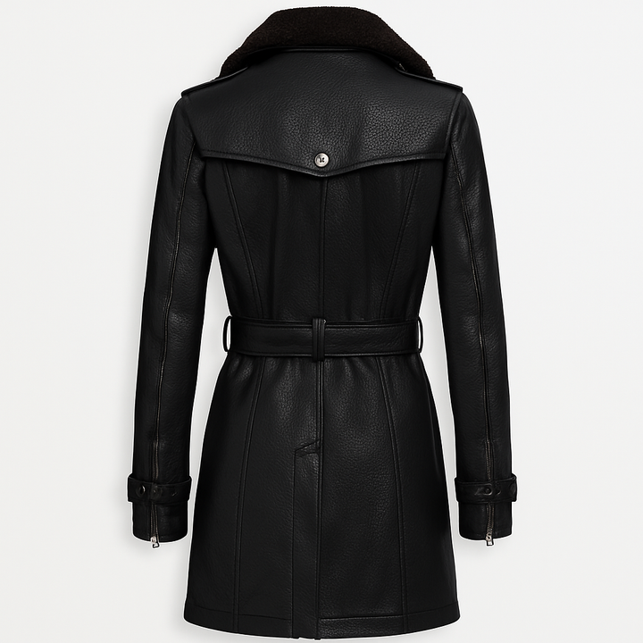 Gloria | Elegant Leather Coat