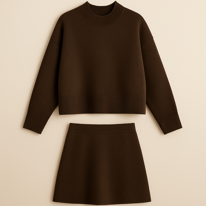 María Two-Piece Set – Sweater & Skirt