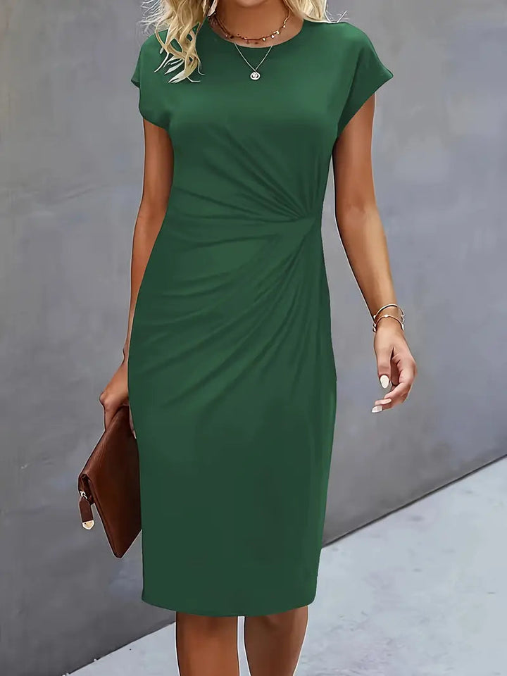 Luxurious Soft Knit Round Neck Dress