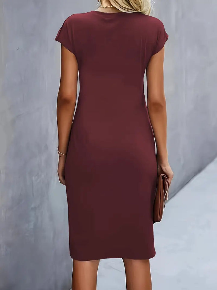 Luxurious Soft Knit Round Neck Dress