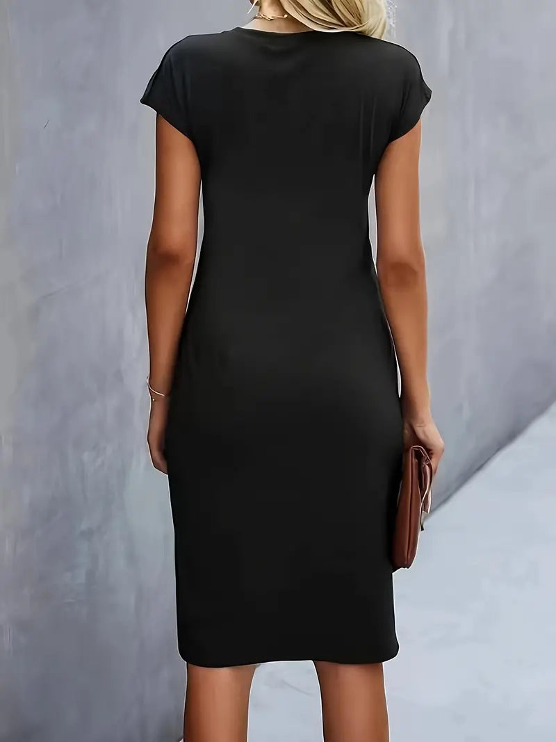 Luxurious Soft Knit Round Neck Dress