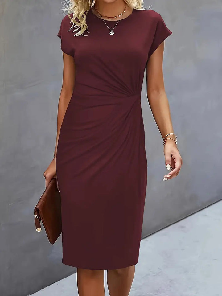Luxurious Soft Knit Round Neck Dress