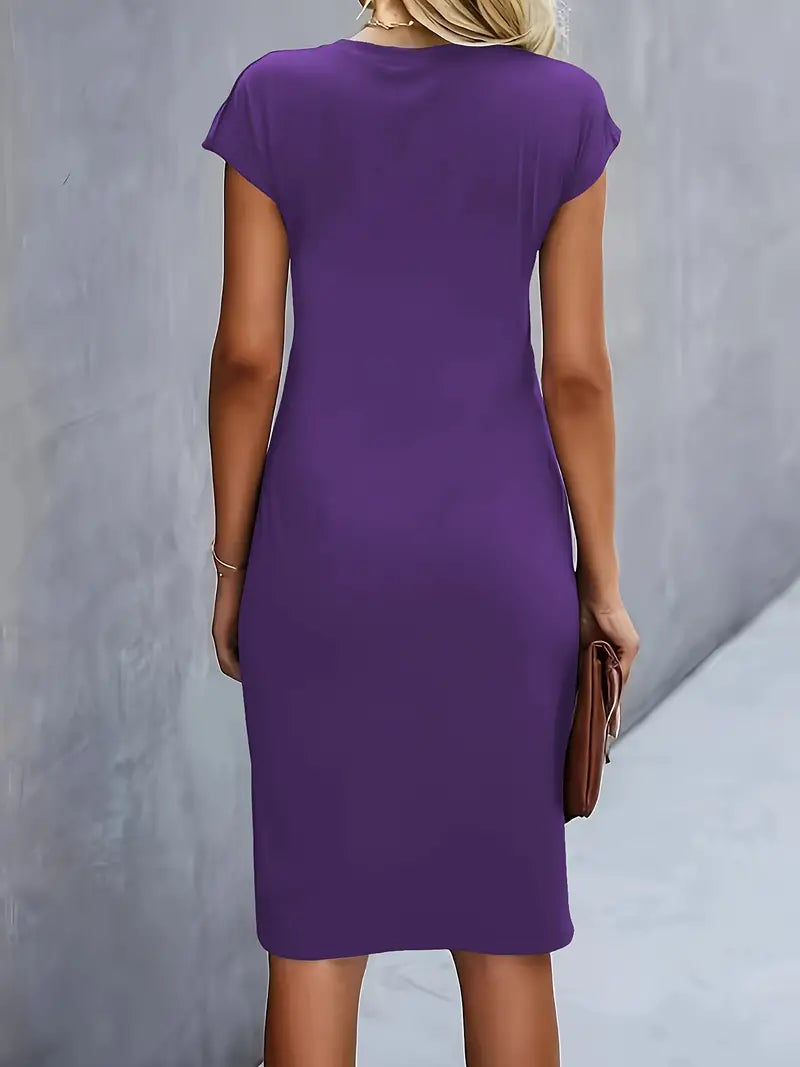 Luxurious Soft Knit Round Neck Dress