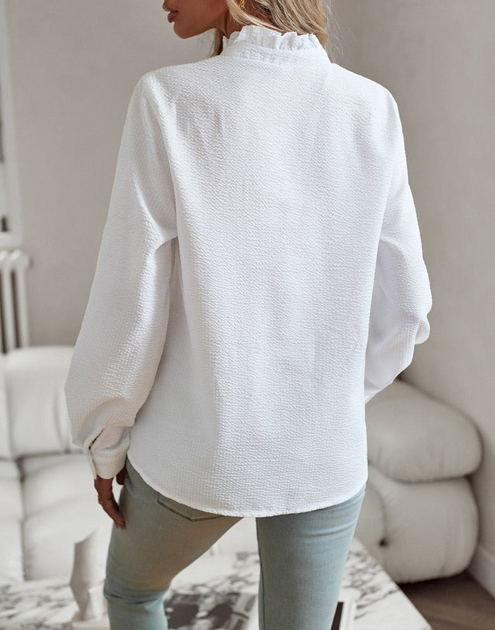 Stylish Polo Blouse with Soft Finish