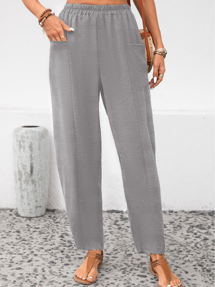 Elegant Stretch Trousers in Rich Solid Hues