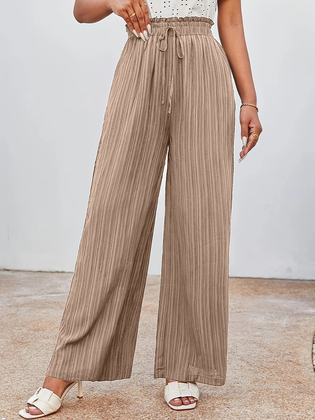 Tailored Woven Trousers with Elasticated Waist
