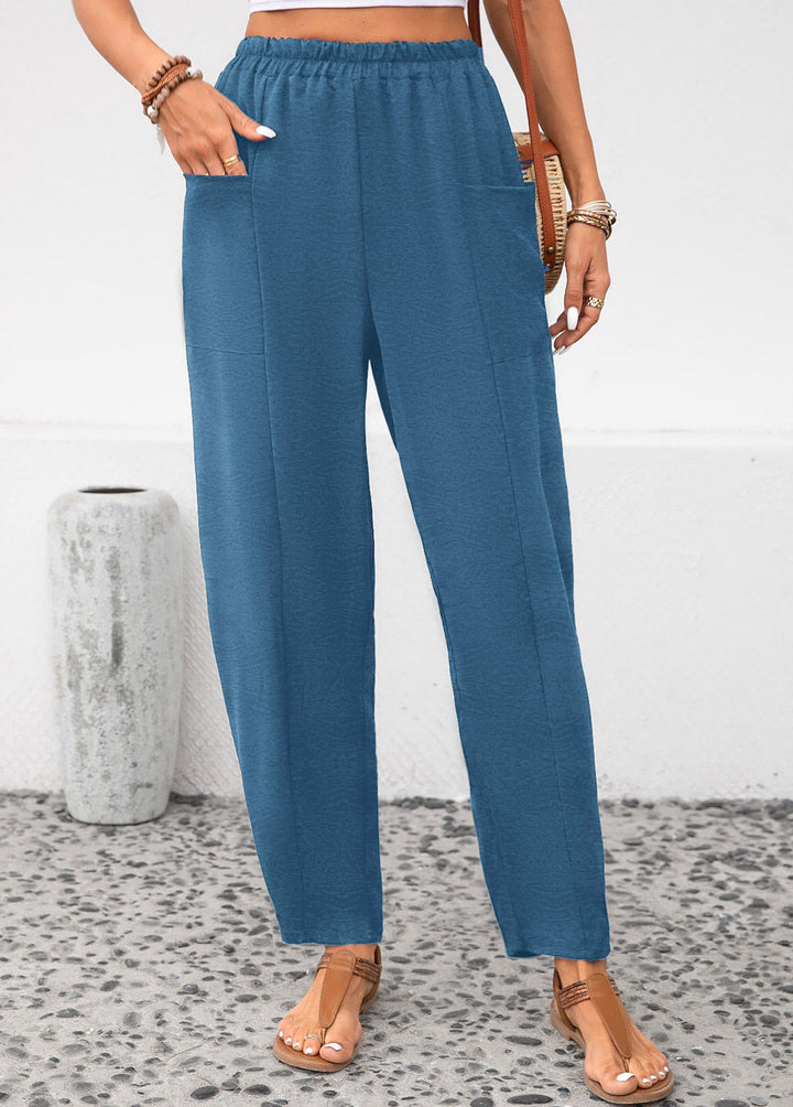 Elegant Stretch Trousers in Rich Solid Hues