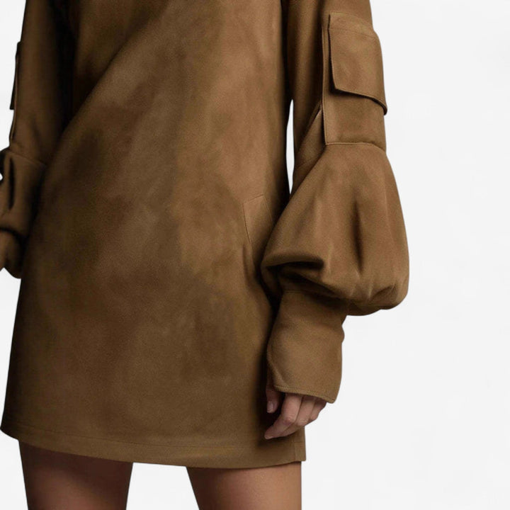 Jocelyn™ Mini Dress with High Collar