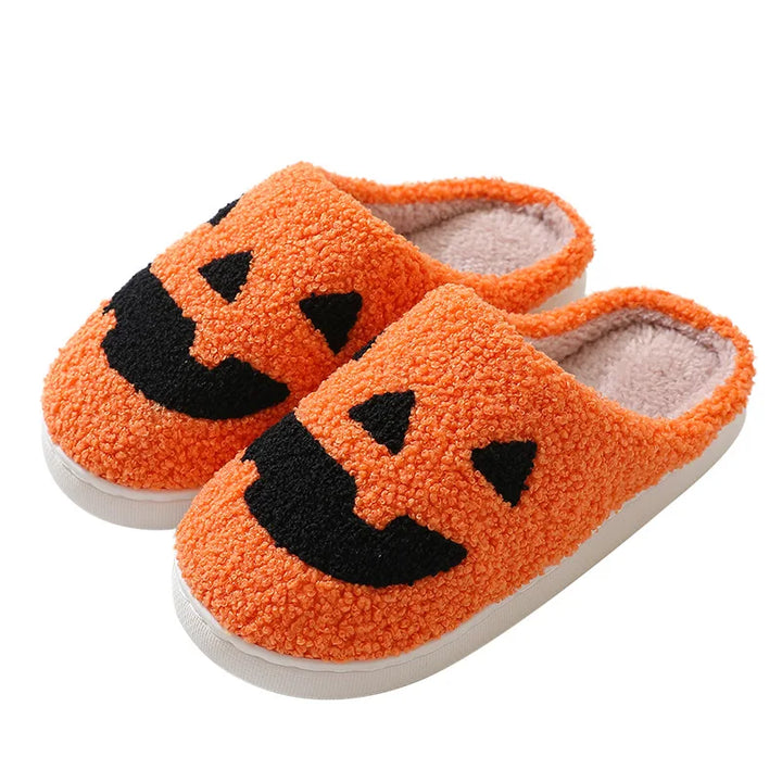 Spooky Pumpkin Slippers – Cozy Halloween Slides