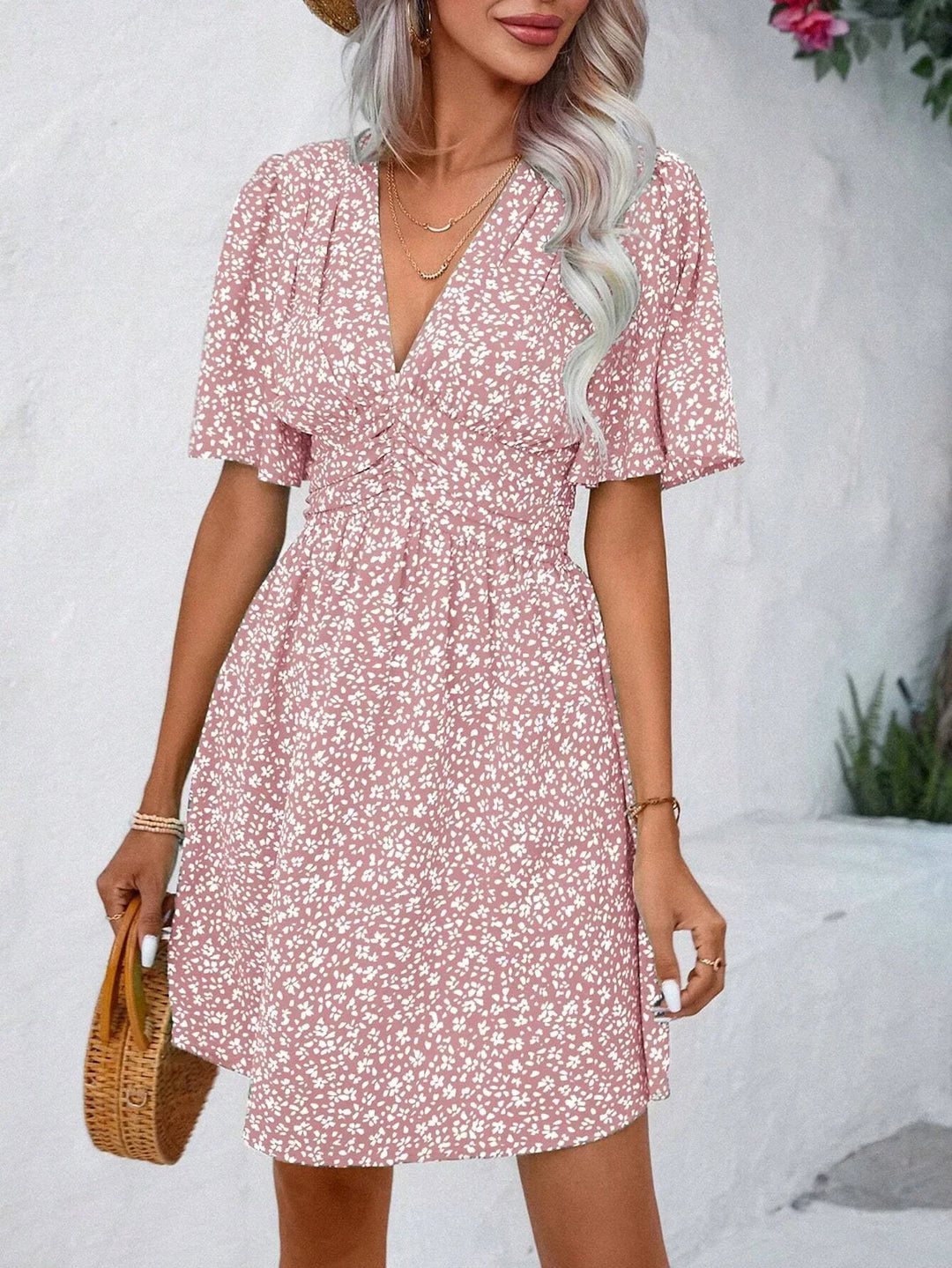 Blakely | Elegant Floral Grace Mini Dress
