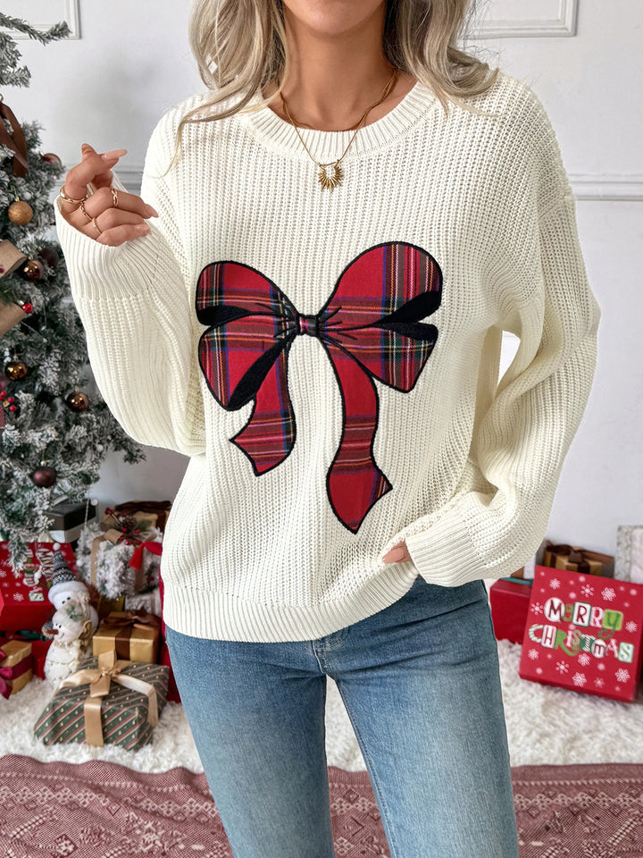 Holiday Bow Knit Sweater