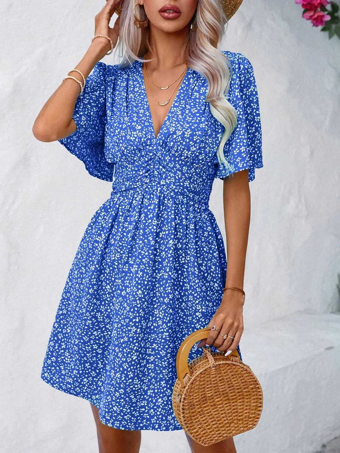 Blakely | Elegant Floral Grace Mini Dress