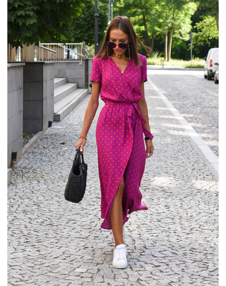 Aureza | Elegant Soft Bloom Wrap Dress