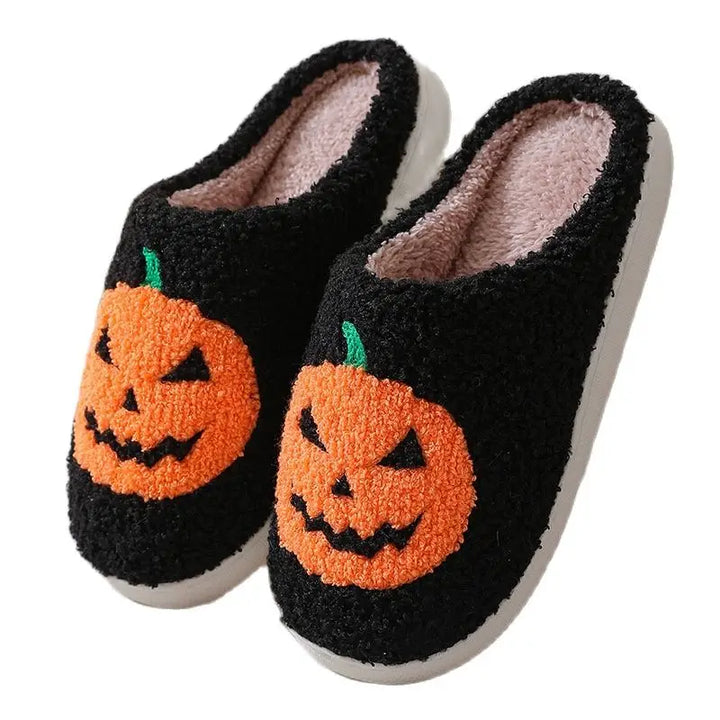 Spooky Pumpkin Slippers – Cozy Halloween Slides