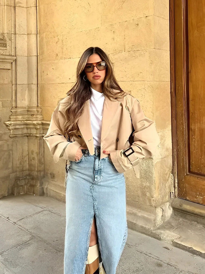 Luxe Short Trench Coat