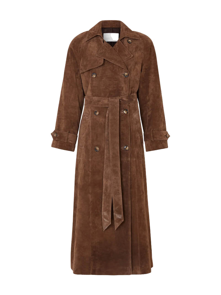 Luxe Suede Trench Coat