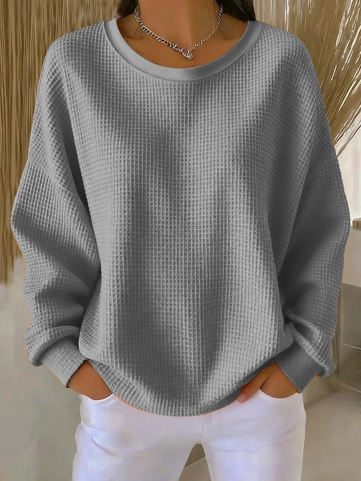 The Solienne – Elegant Textured Knit Sweater