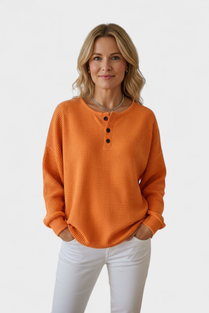 Rosie Waffle Knitted Cozy Sweater