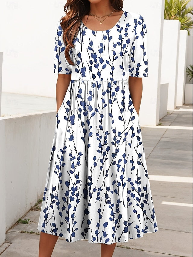 Carlyn | Elegant Floral Midi Dress