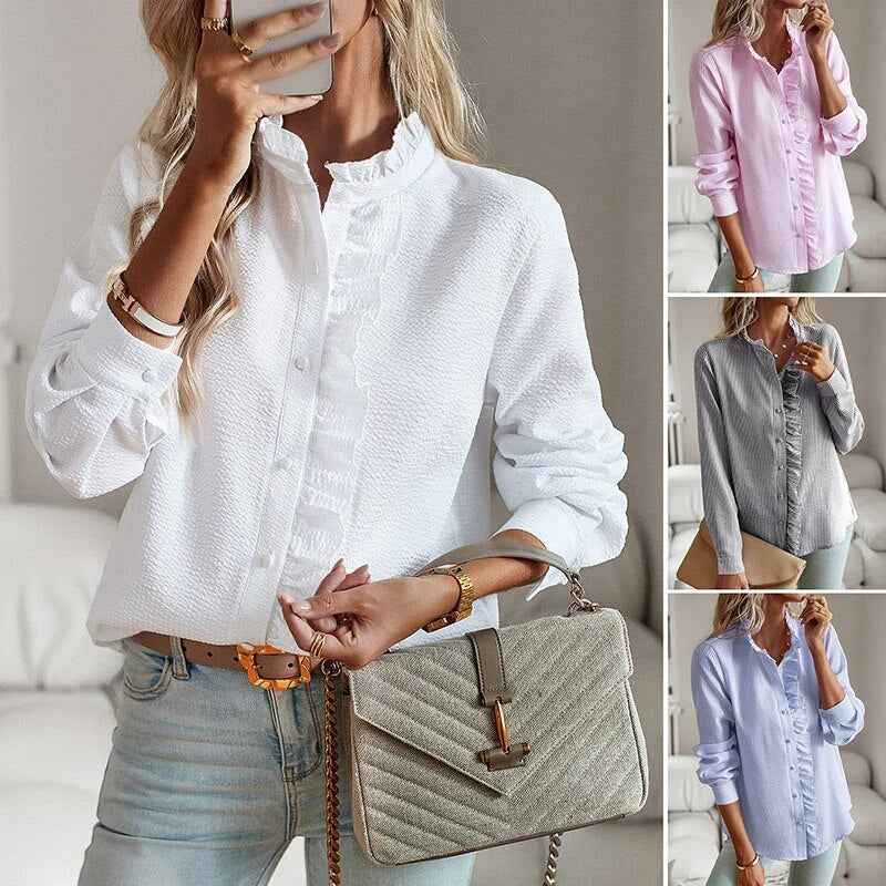 Stylish Polo Blouse with Soft Finish