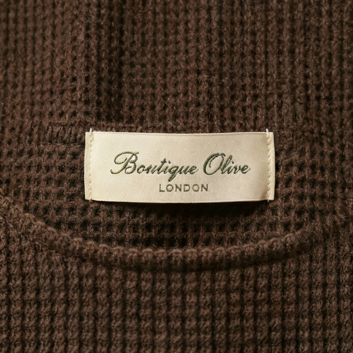 Cléa - Short knitted dress with structured belt