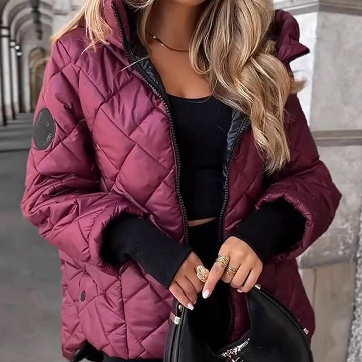 Warm and Casual Women's Cotton Jacket with Hood